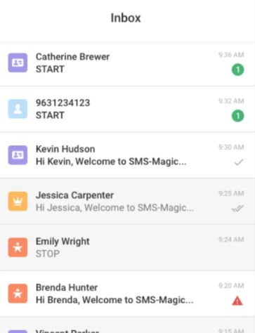 SMS-Magic inbox