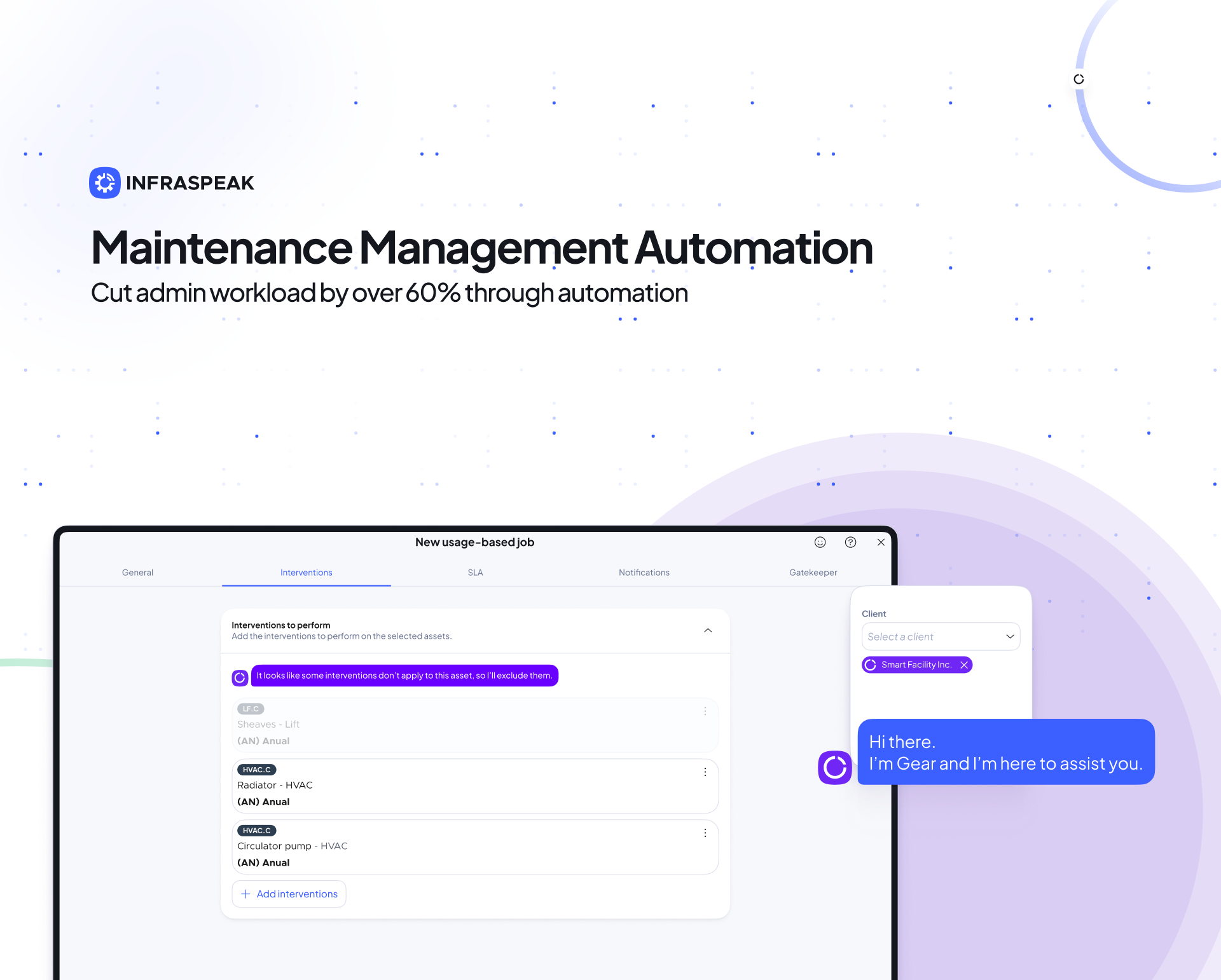 Our IMMP helps maintenance teams enhance productivity and cost-effectiveness and reduce human error by automating workflows, providing intelligent suggestions and optimising resource allocation.
