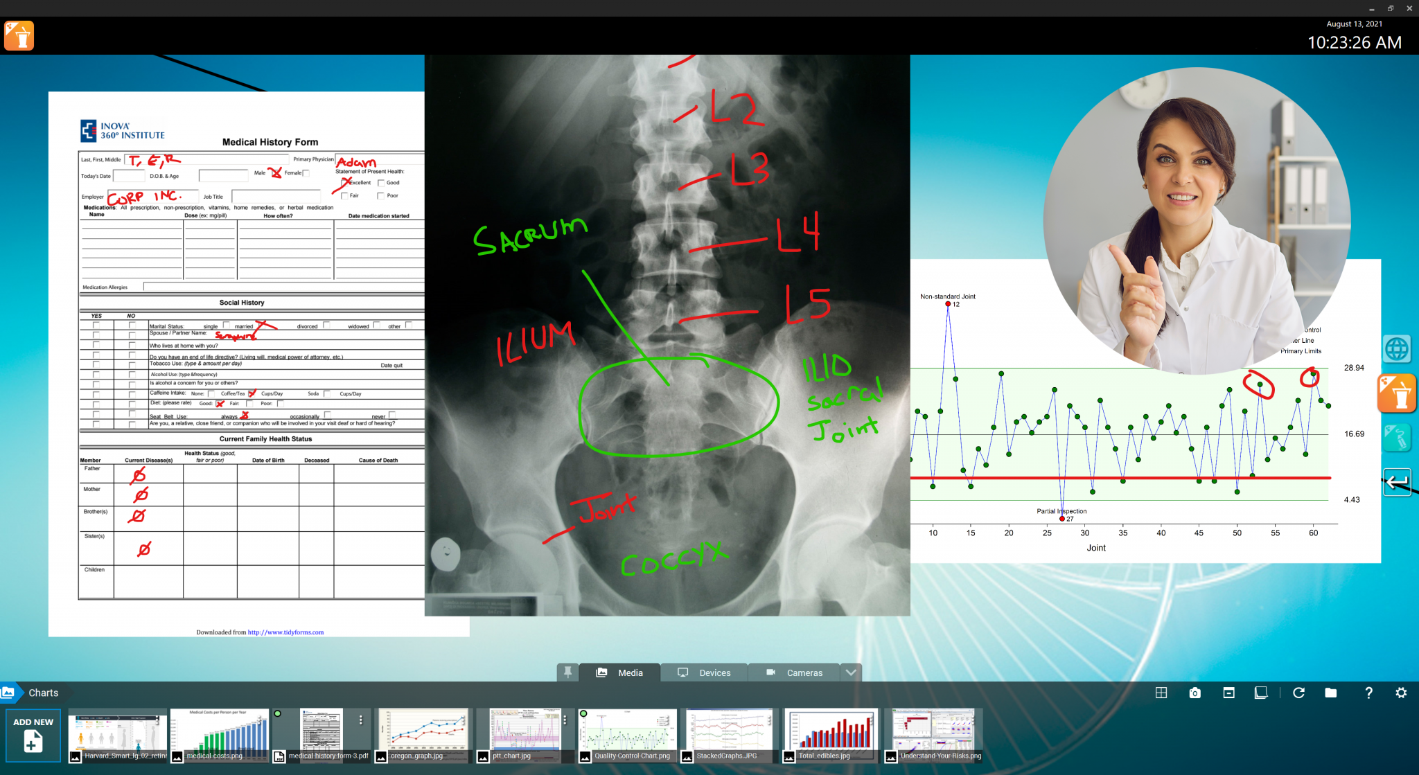 Reactiv SUITE Software - Medical Presentation - doctors can engage patients and present complex and visual information