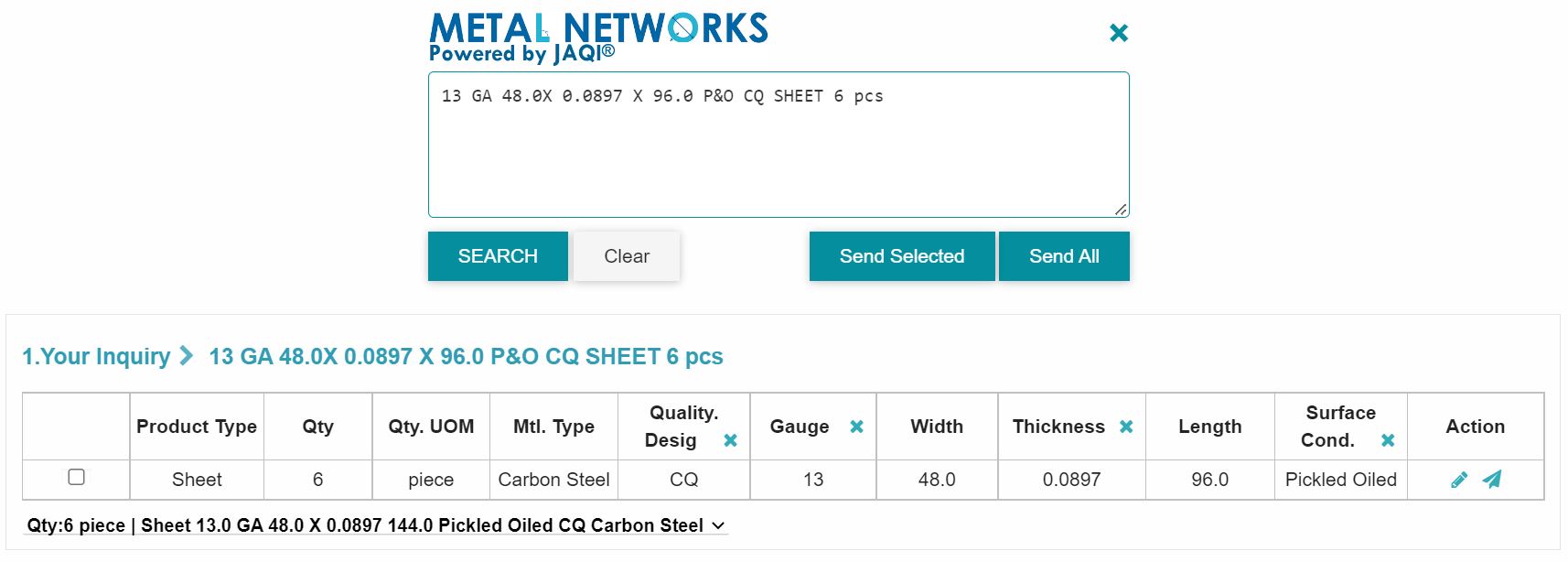 JAQi AI Product Translation & Search Engine screenshot: JAQI® AI translation & matching engine