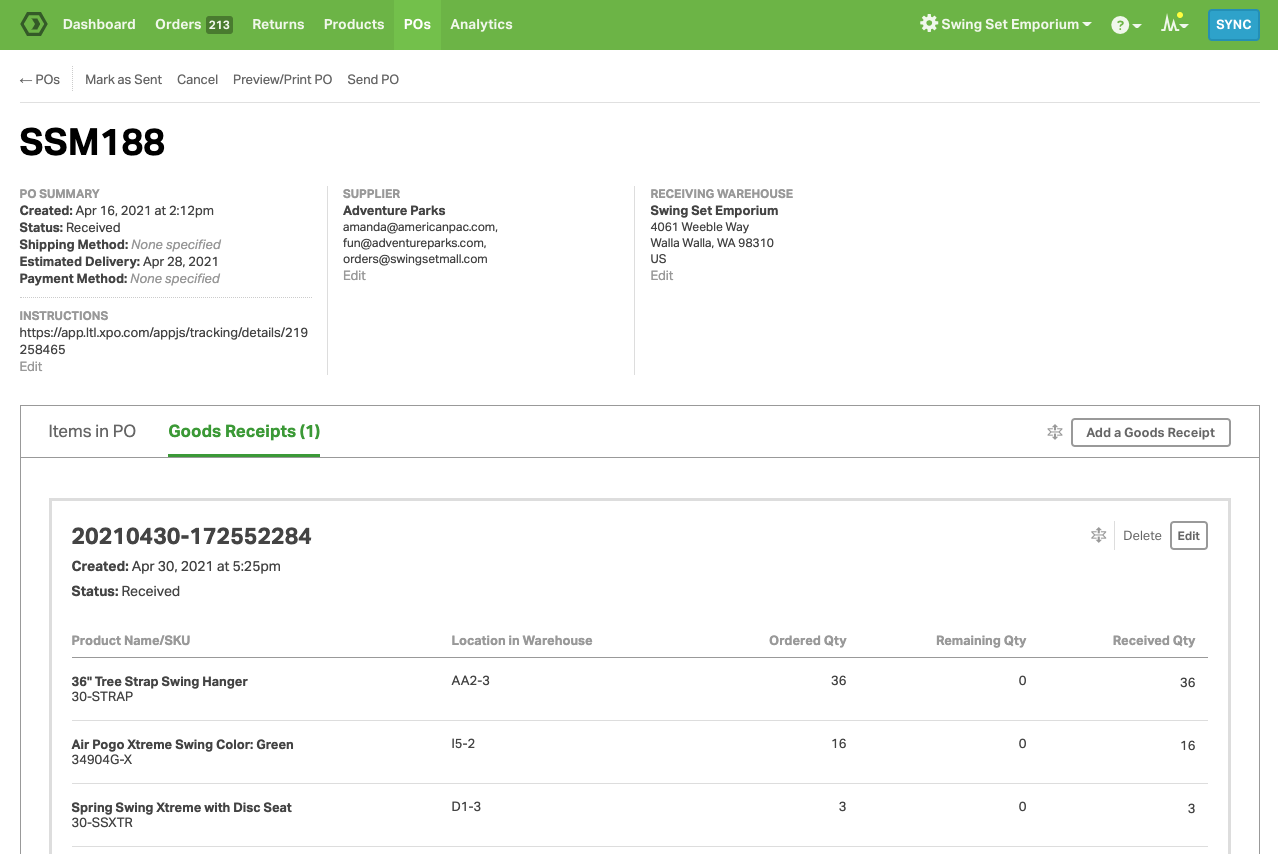 Ordoro Software - Send and receive purchase orders