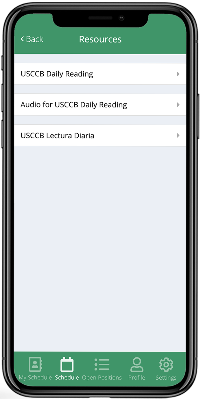 Ministry Scheduler Pro Software - Ministry Scheduler Pro USCCB readings in app