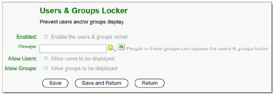 Content Suite Security and Productivity Pack user & group locker