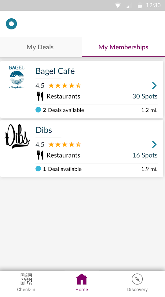 SpotOn Restaurant memberships