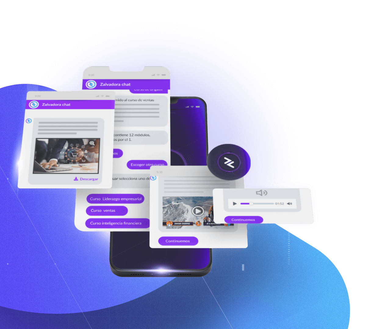 Zalvadora Software - Discover Zeta and train your collaborators through a new chat for business training. We turn an everyday communication tool into a revolutionary training strategy.