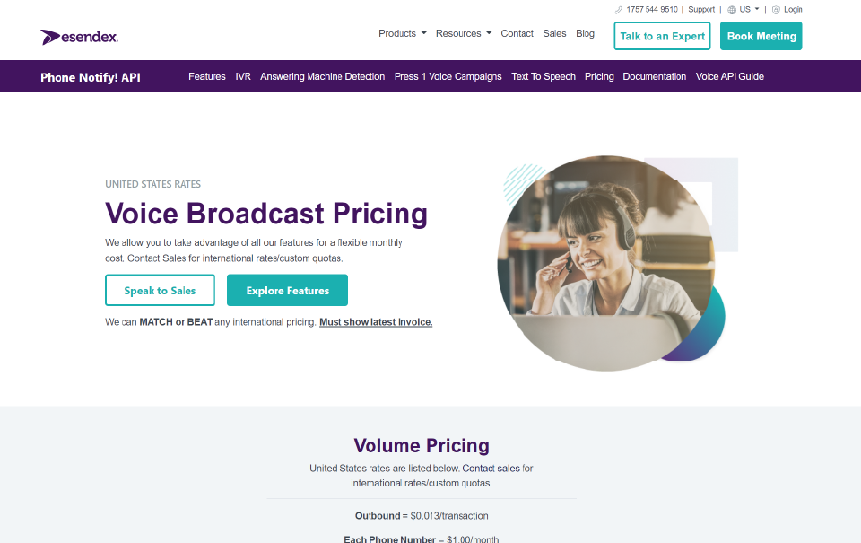 Programmable Voice API Pricing