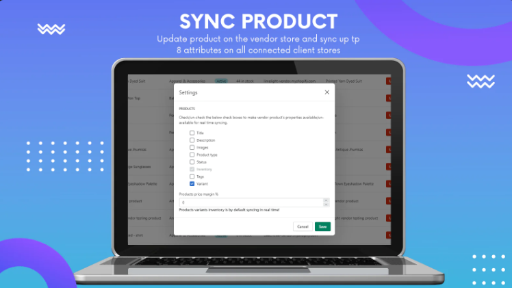 Syncerize product synching