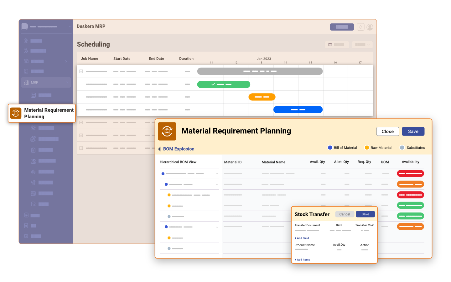 Plan and manage materials and inventory for production. Keep track of materials and components needed for production, track stock levels, plan orders, and optimize purchasing and production processes