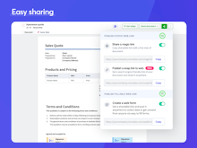 Revv Software - EASY SHARING - Multiple choices to share documents online via email, magic links (for live view of documents), snap links, and web forms.