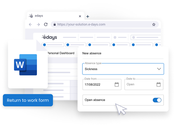 Sickness tracking enables you to manage resources and provide better employee support. With return to work forms, trigger alerts for absence patterns and a cloud-based document portal, our software works in tandem with your absence management policy