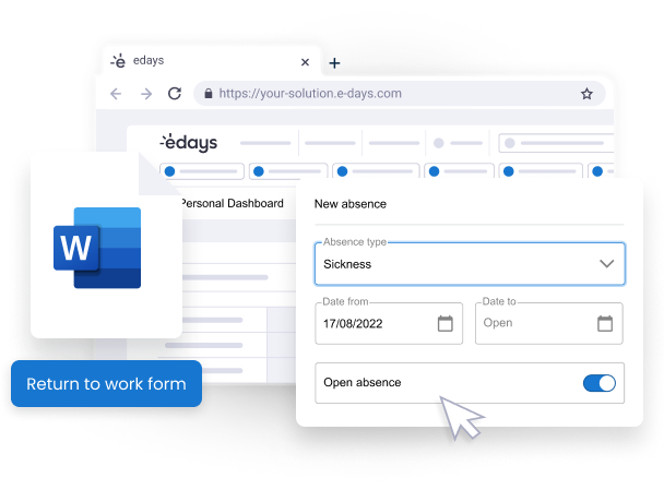edays Software - Sickness tracking enables you to manage resources and provide better employee support. With return to work forms, trigger alerts for absence patterns and a cloud-based document portal, our software works in tandem with your absence management policy