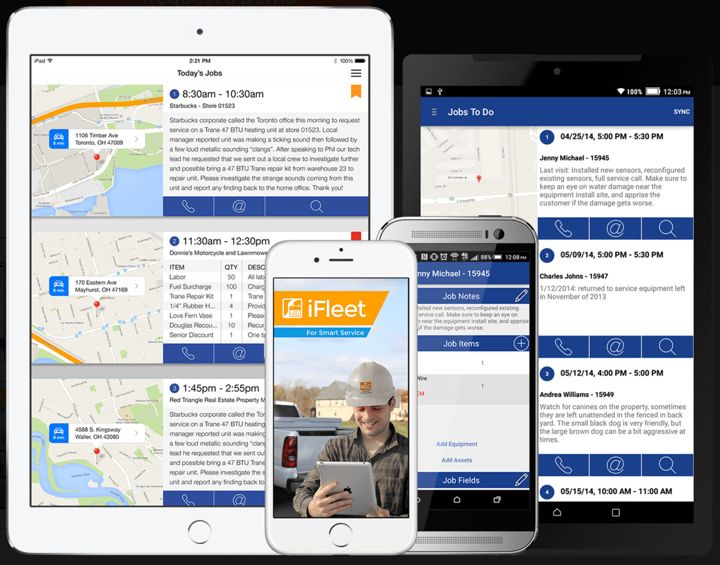 Smart Service Software - Go mobile with the iFleet app for iOS and Android.