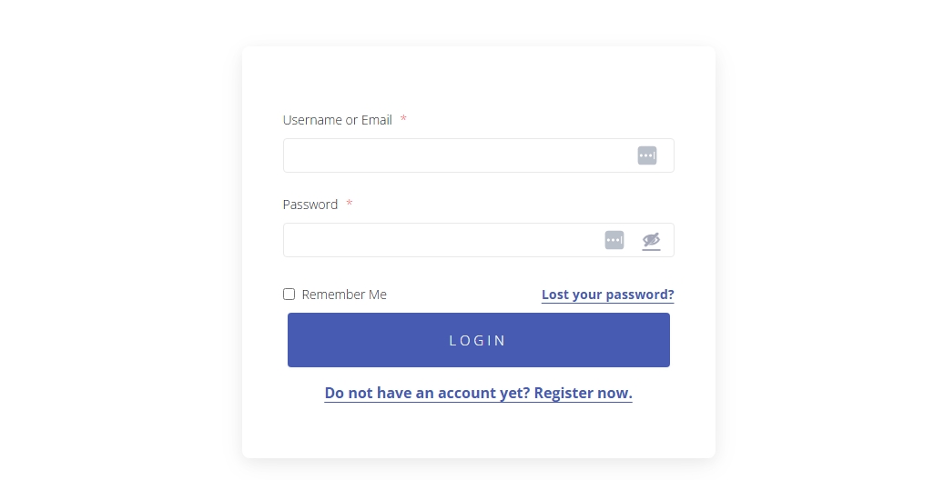 Visual-Eyes screenshot: Visual-Eyes login page