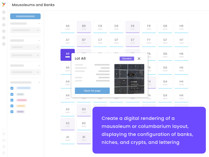 Cemetery Workstation Software - Cemetery Workstation mausoleums and columbariums