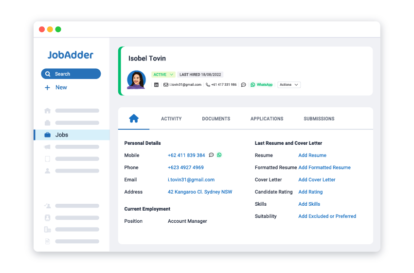 JobAdder Software - Search, match and place candidates faster with AI and automation.