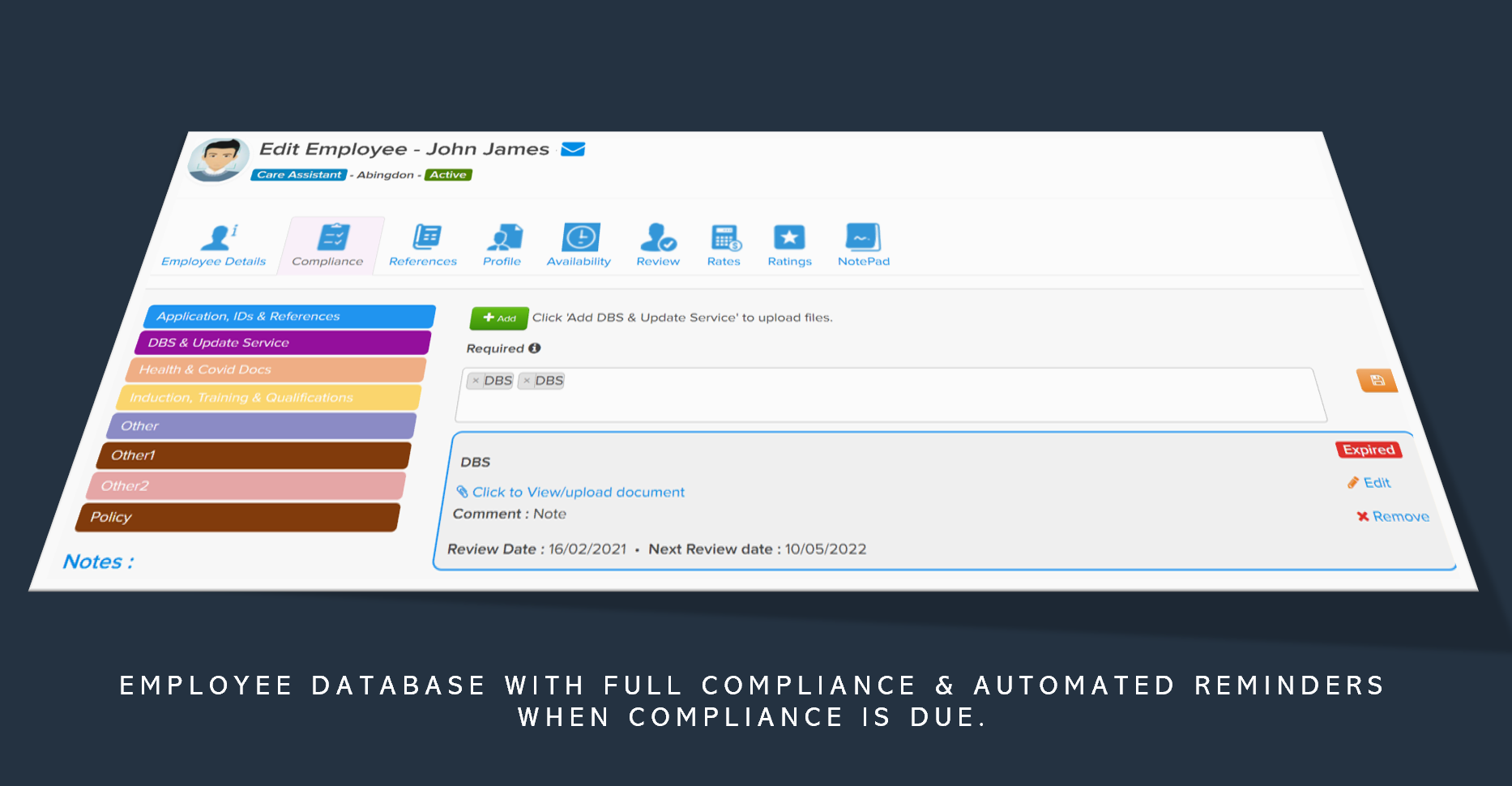 Automated compliance module