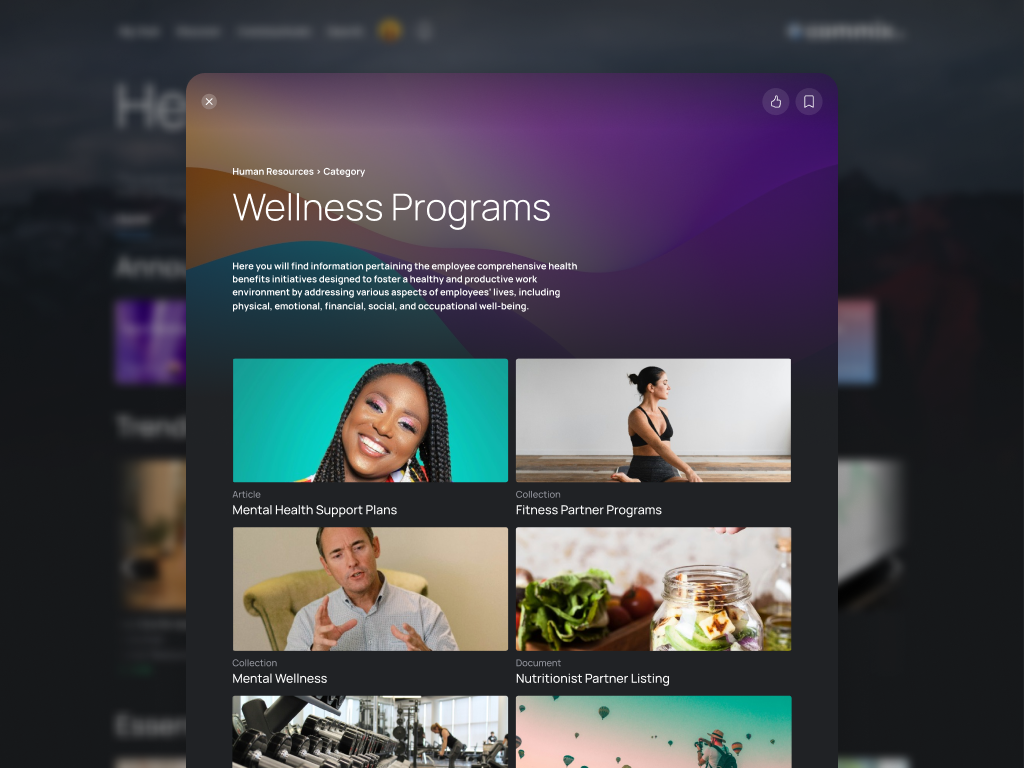 Commix.io screenshot: Beautifully see categorized content personalized for you.