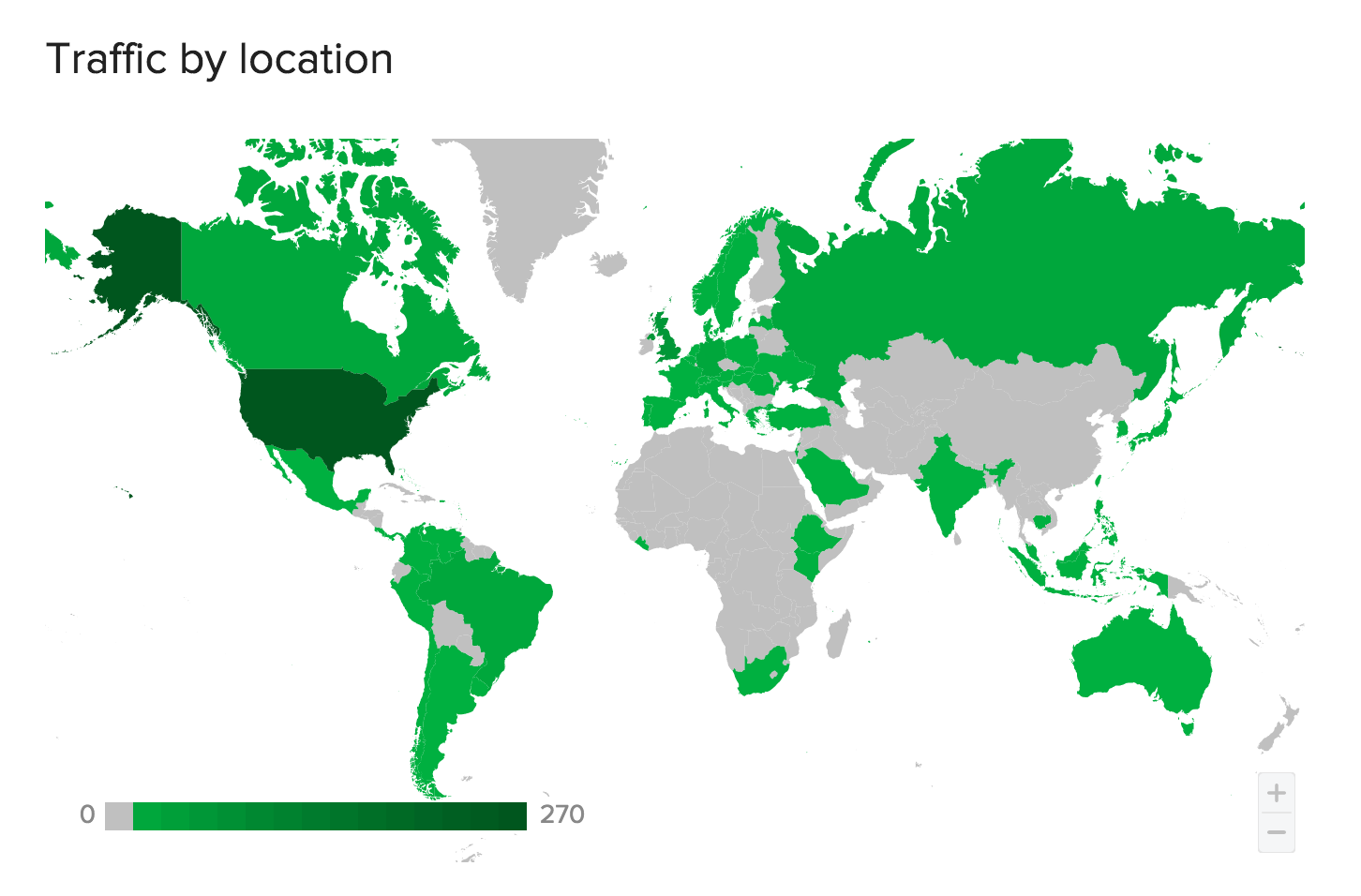 Users can also view the locations their traffic comes from
