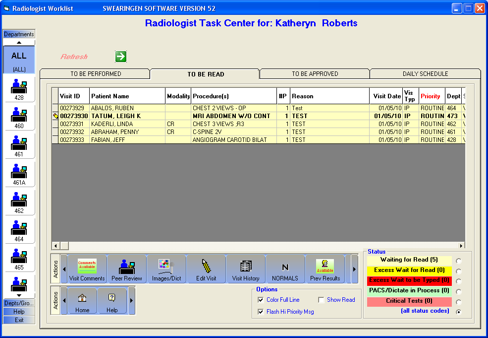 Radiologist Task Center