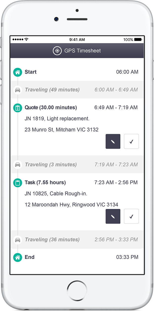 AroFlo Software - Record hours from any location, on any device and in real-time