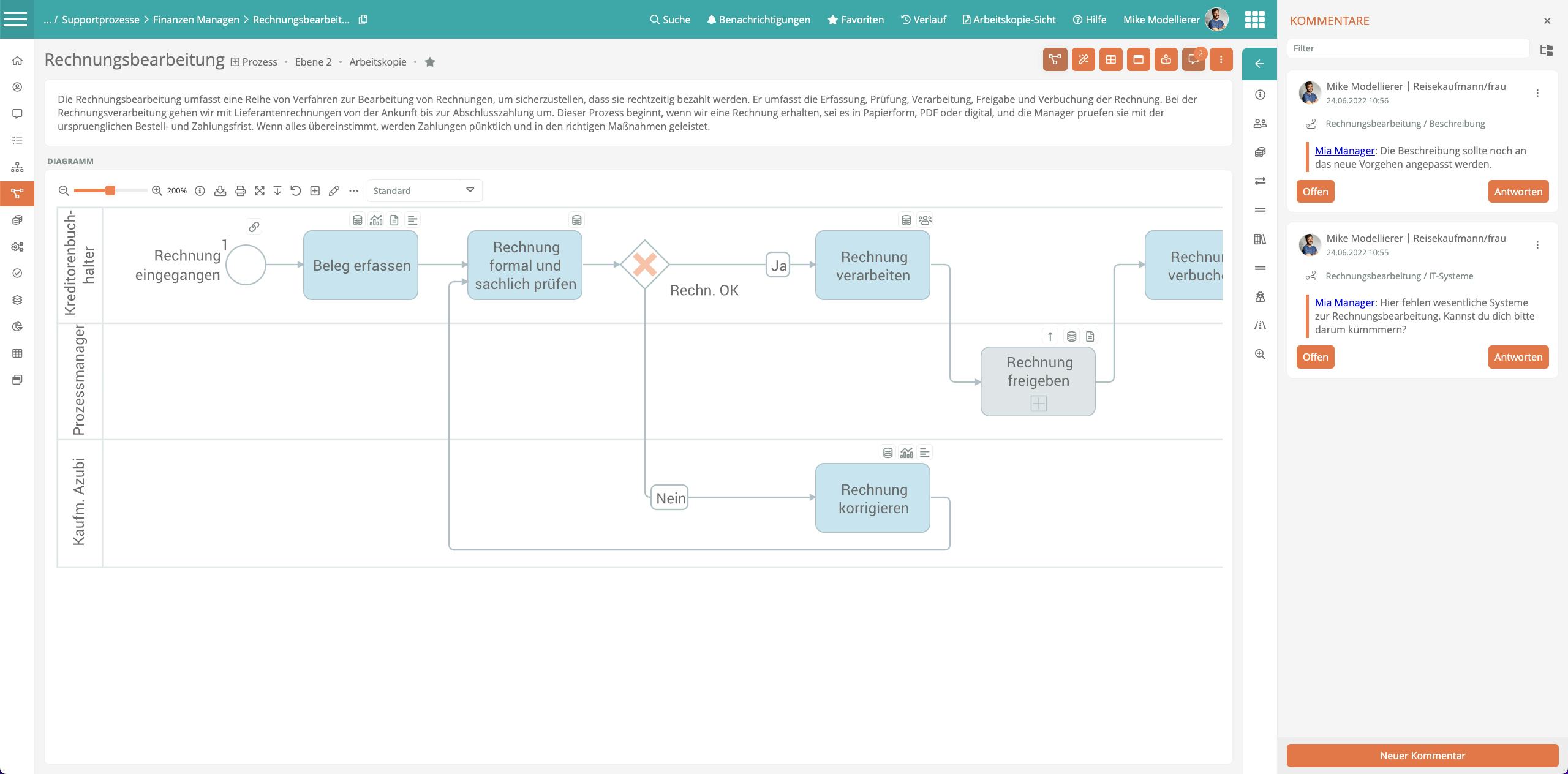 Aeneis Software - Comments in Aeneis