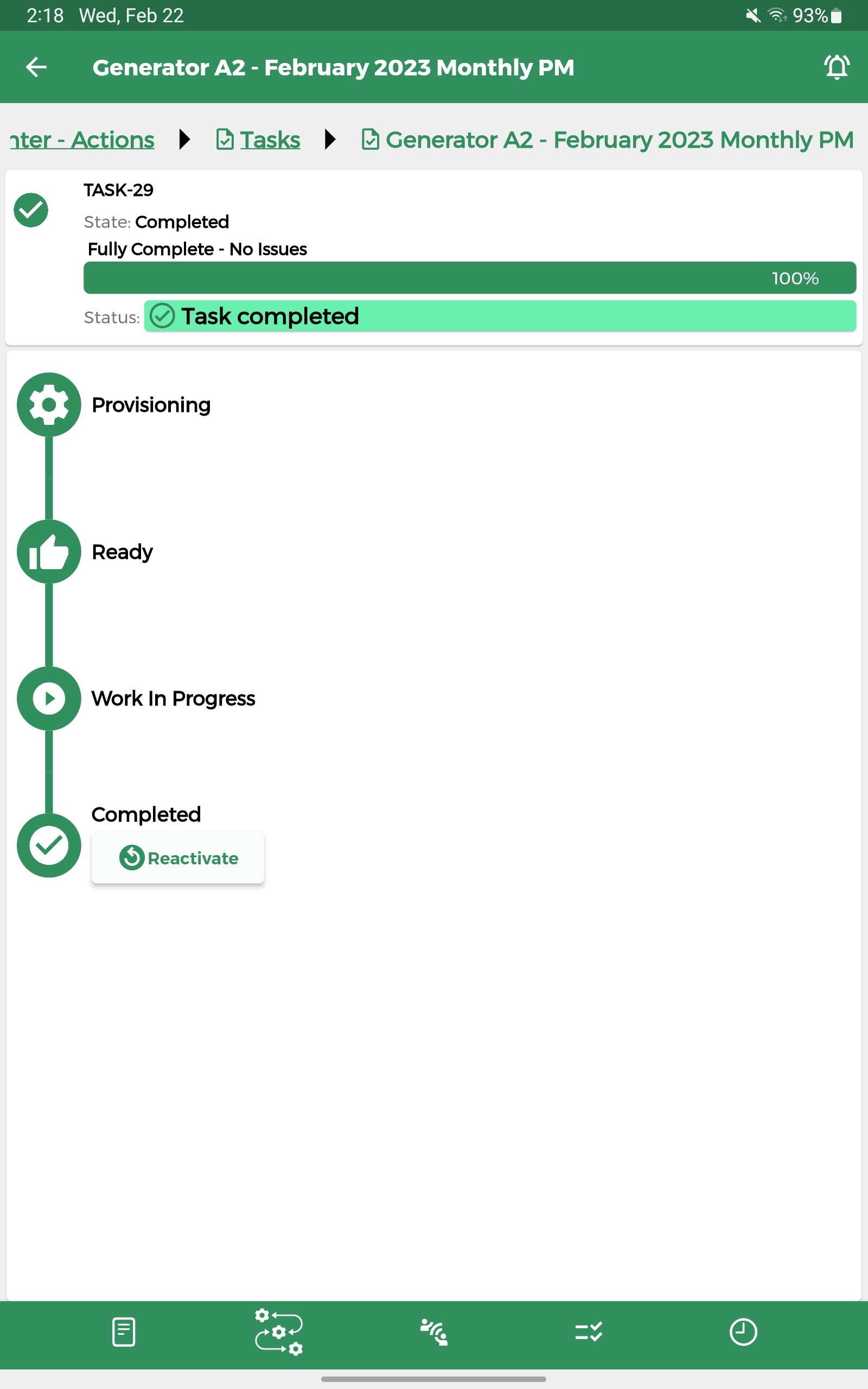 Mirific App - Task Workflow