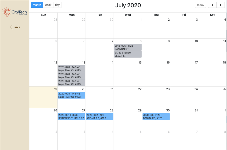 Permits calendar management