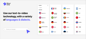 Hour One Software - Choose from 100+ different languages, and numerous voices, tones, cadences, and accents to apply the preferred vocal combination for your character