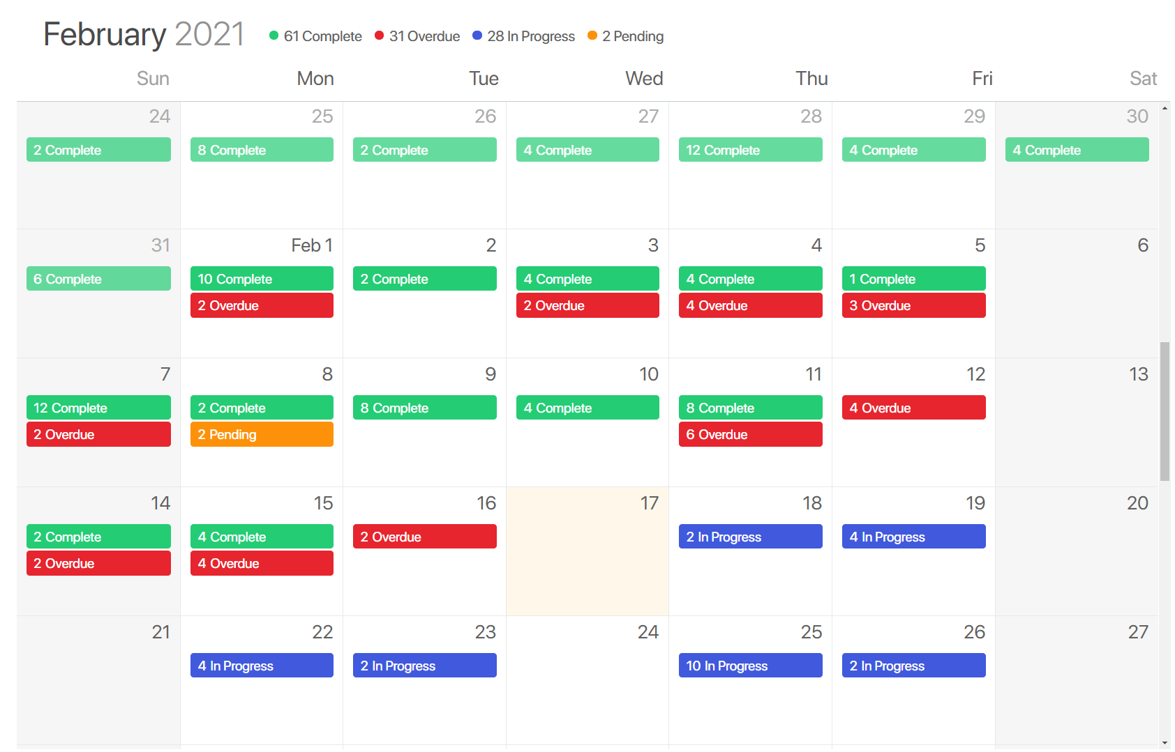 Timereaction screenshot: Time & Action Calendar