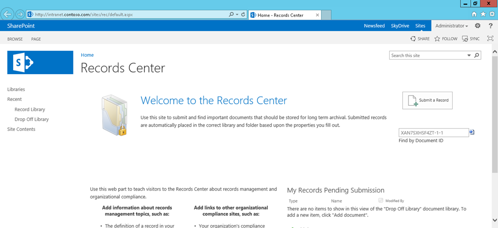 Microsoft SharePoint Software - Records management