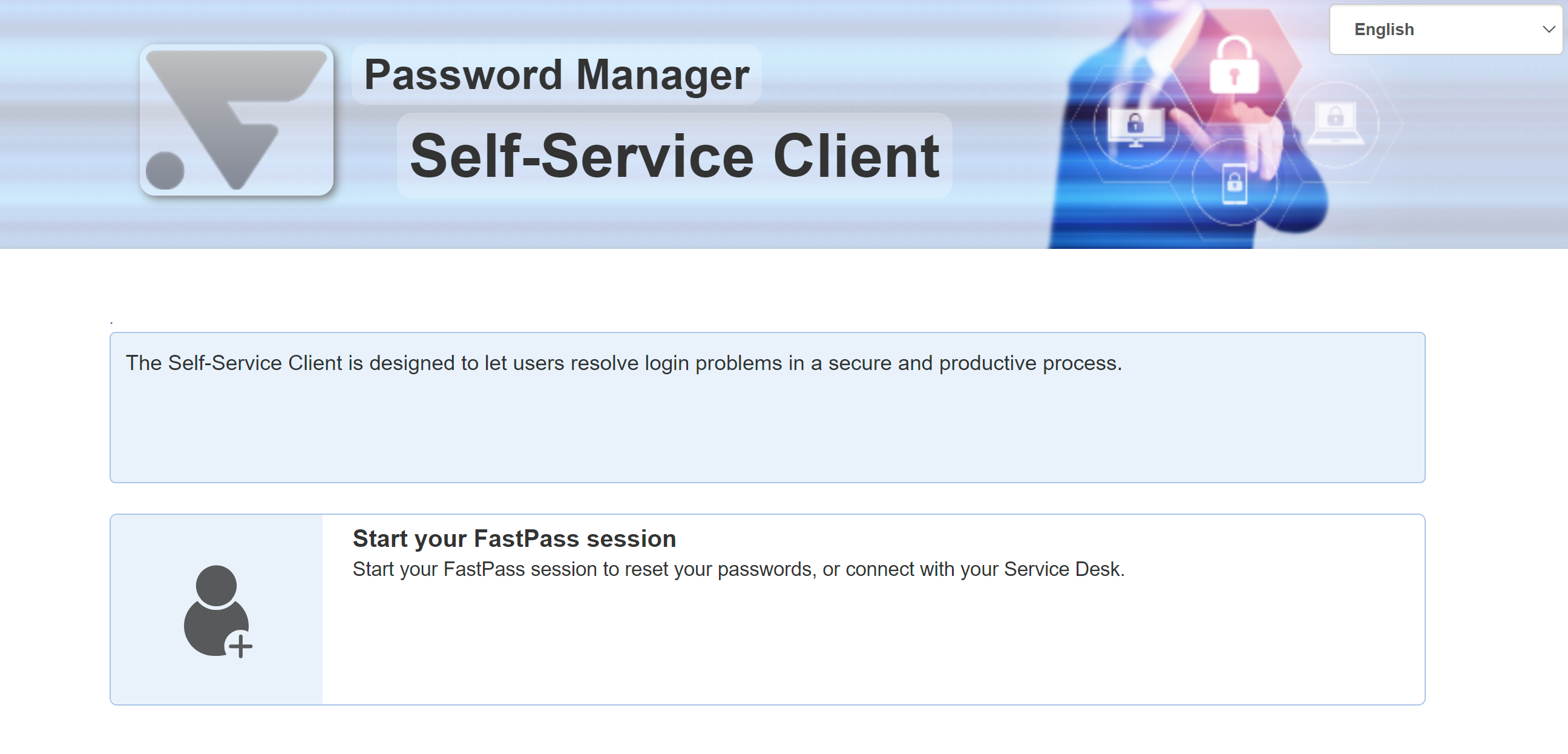 Self-Service Password Reset portal