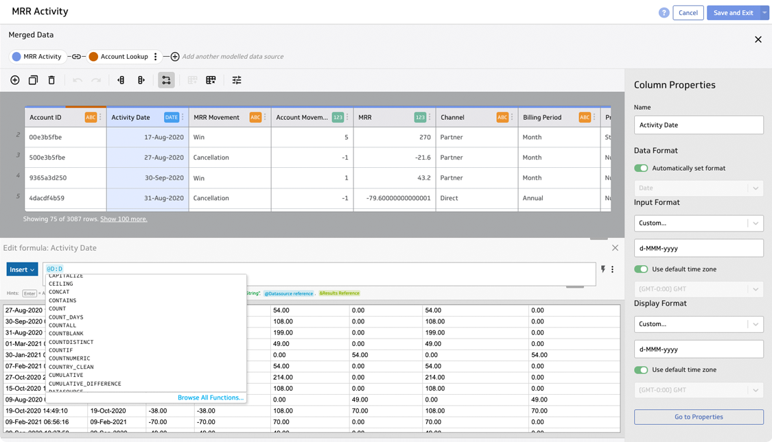 And if you need it ... advanced data modelling tools allow you to join and prep your data