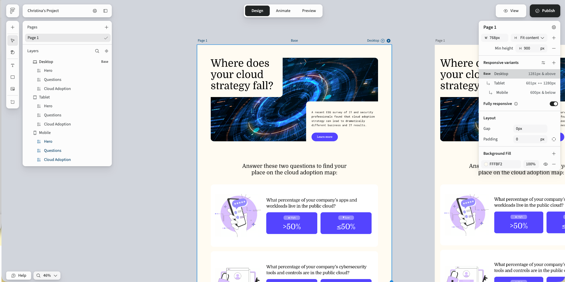 Ceros screenshot: Build Better Content, Faster.

Ceros gives teams the structure, flexibility, and control to create interactive content efficiently – making it easier to collaborate, iterate, and scale.

