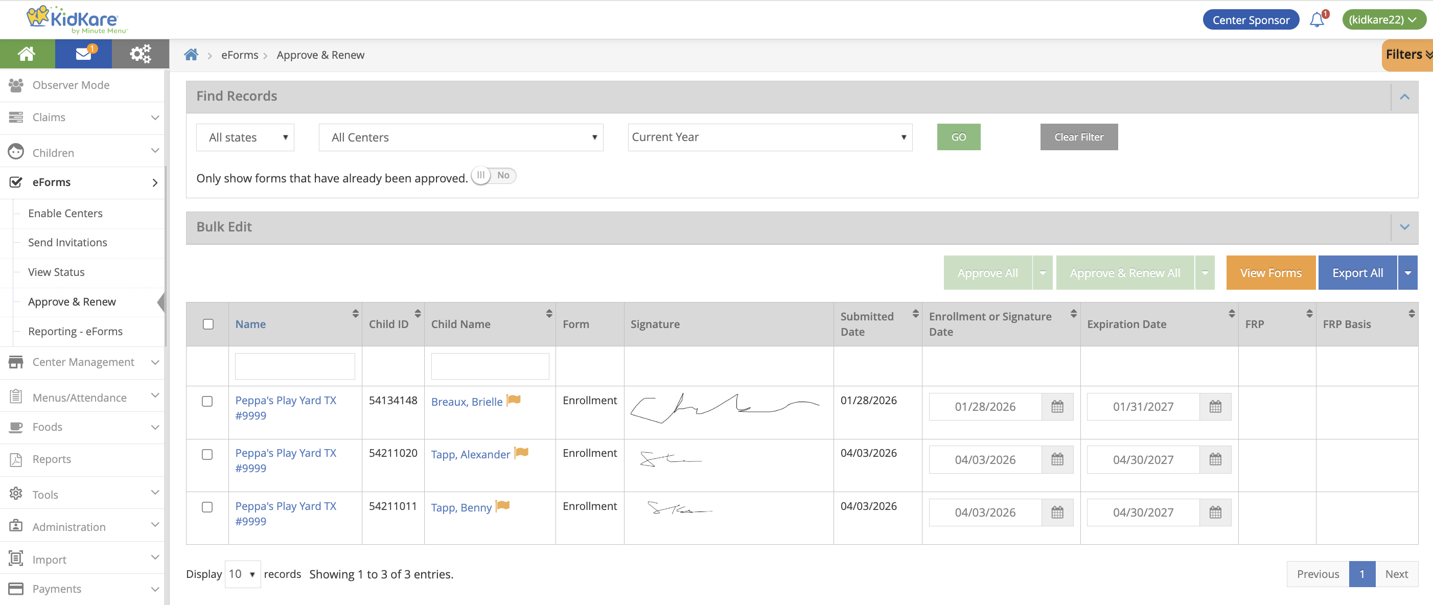 KidKare Food Program