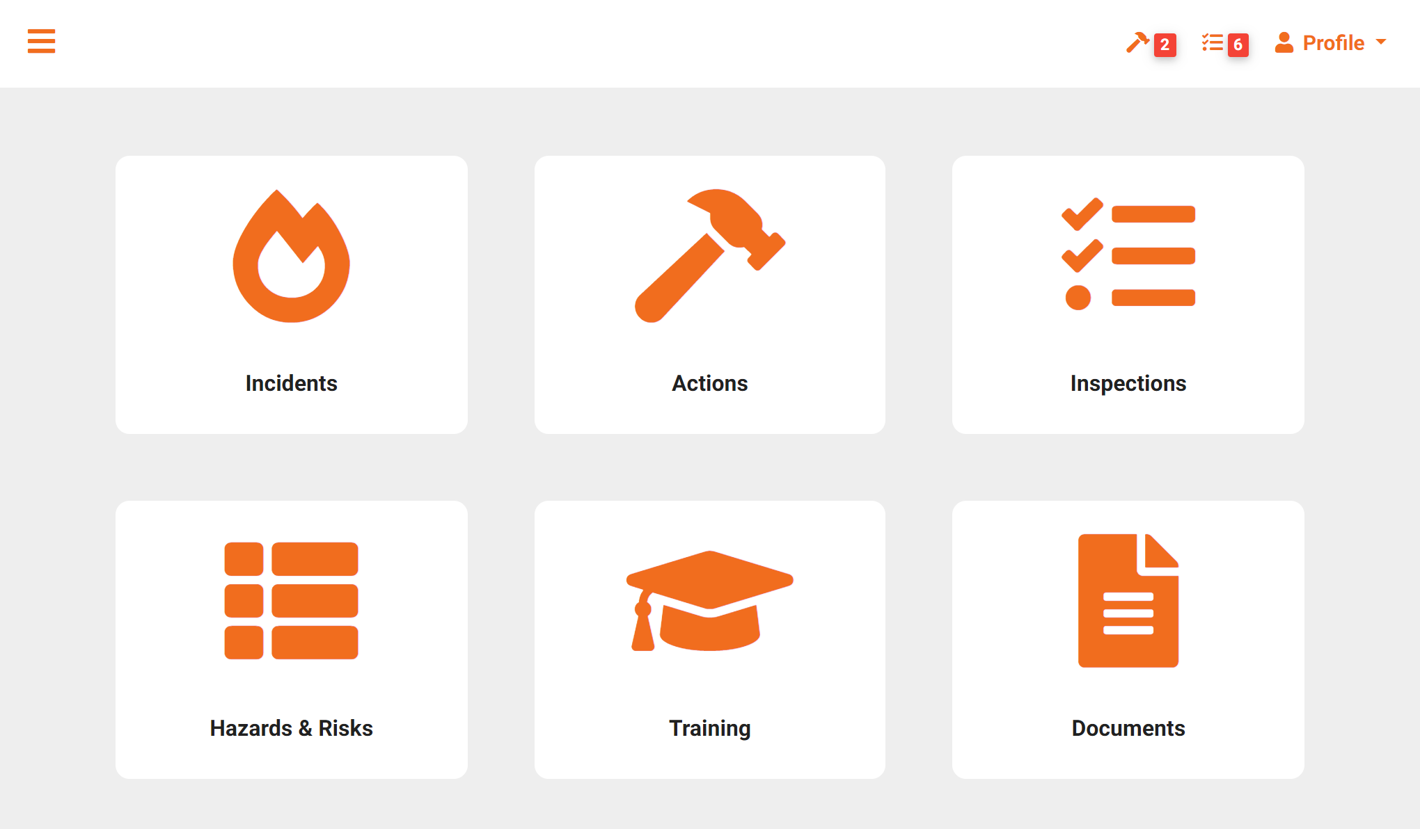 Safety Space screenshot: Home Dashboard