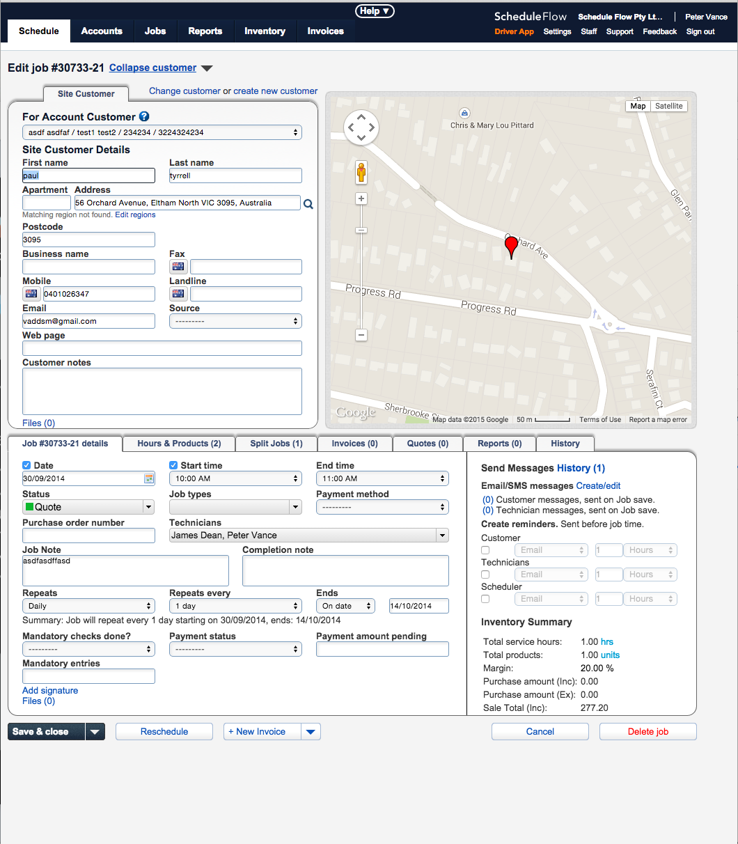 FieldInsight Software - Add job