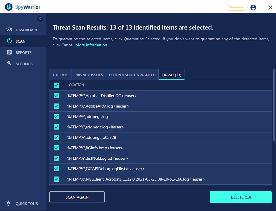 SpyWarrior Software - SpyWarrior Custom