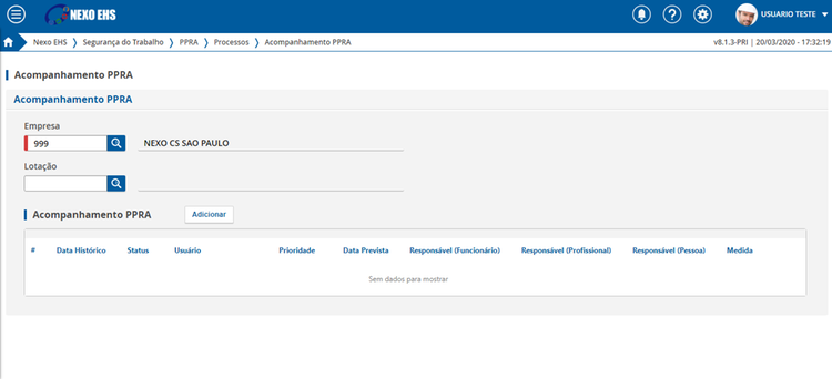 Nexo EHS screenshot: Nexo EHS insurance management
