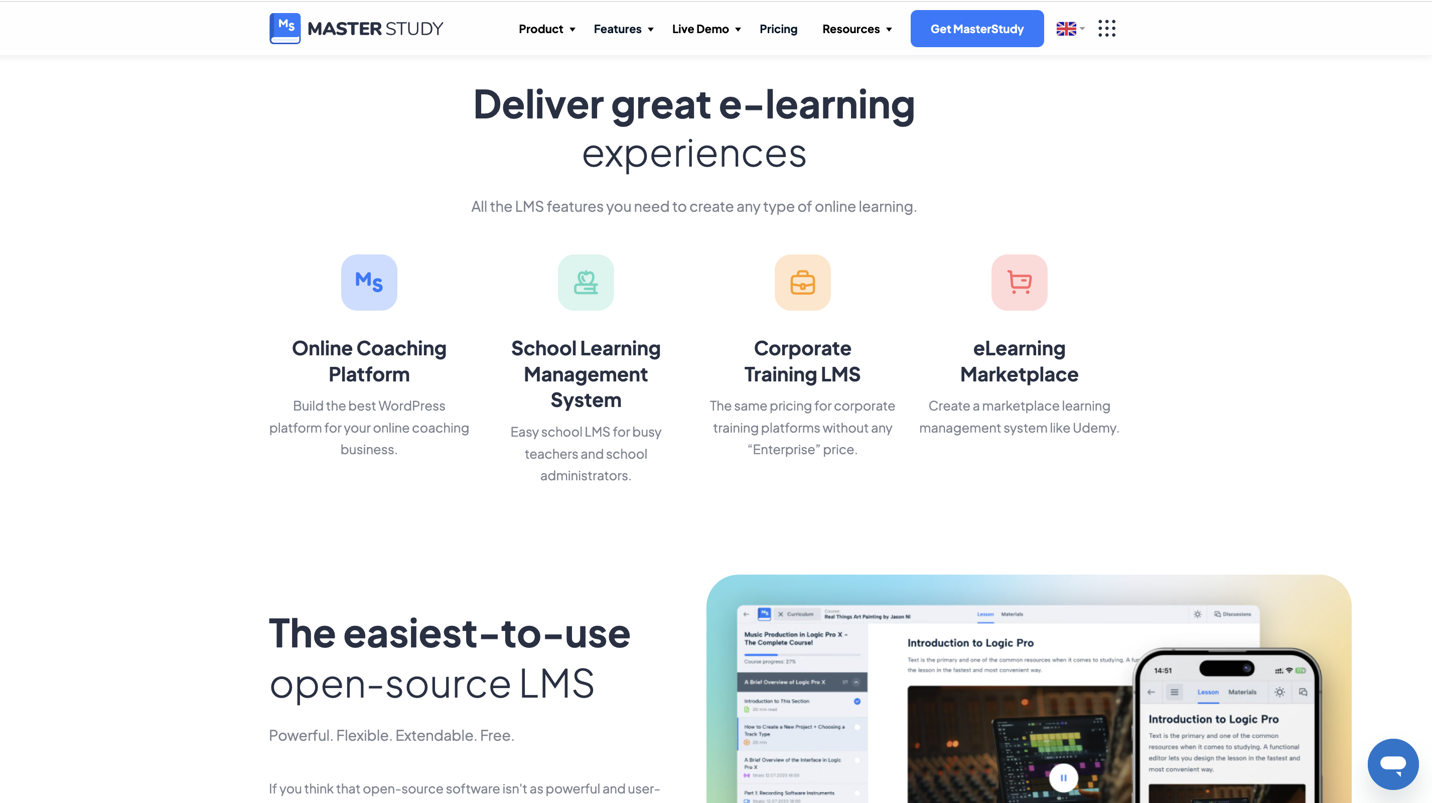 Masterstudy LMS Software - Deliver great e-learning experiences