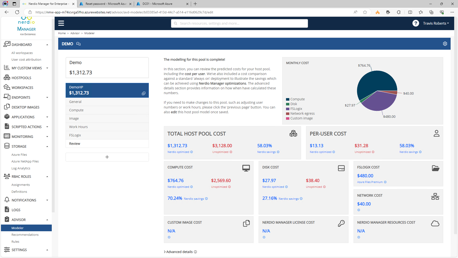 Nerdio screenshot: Nerdio Modeler