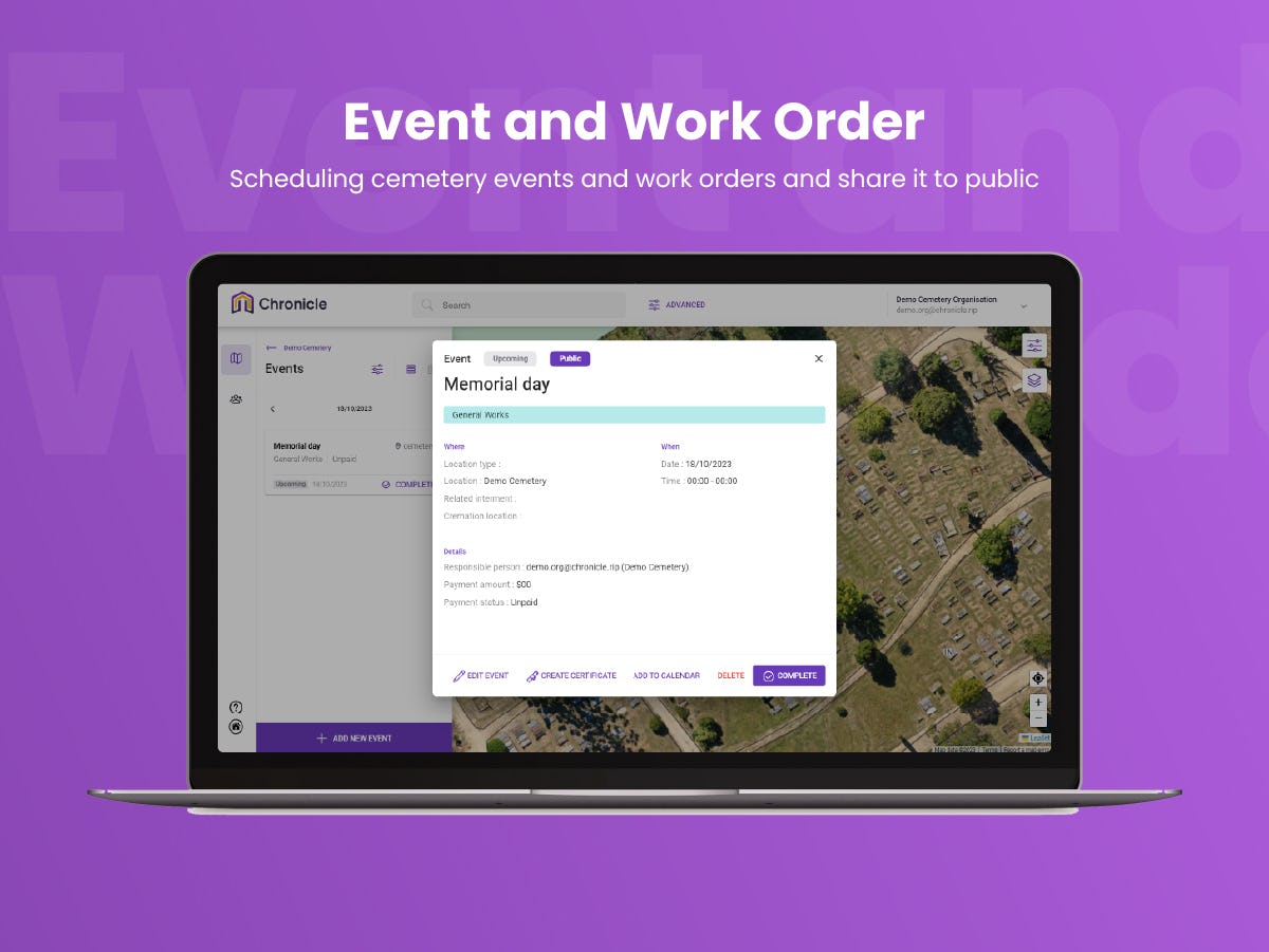 Chronicle Software - Easily schedule, manage, and keep track of tasks and events, boosting productivity and organization within your team.