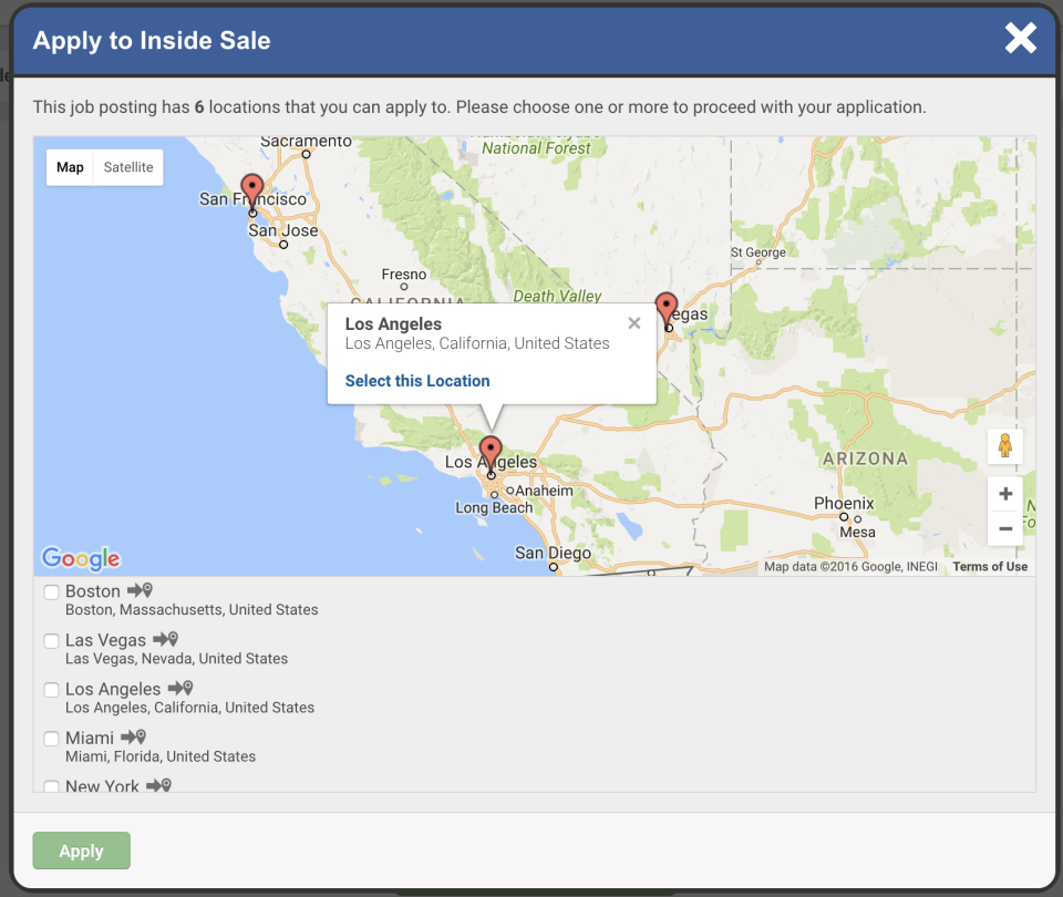 TalentNest jobs map