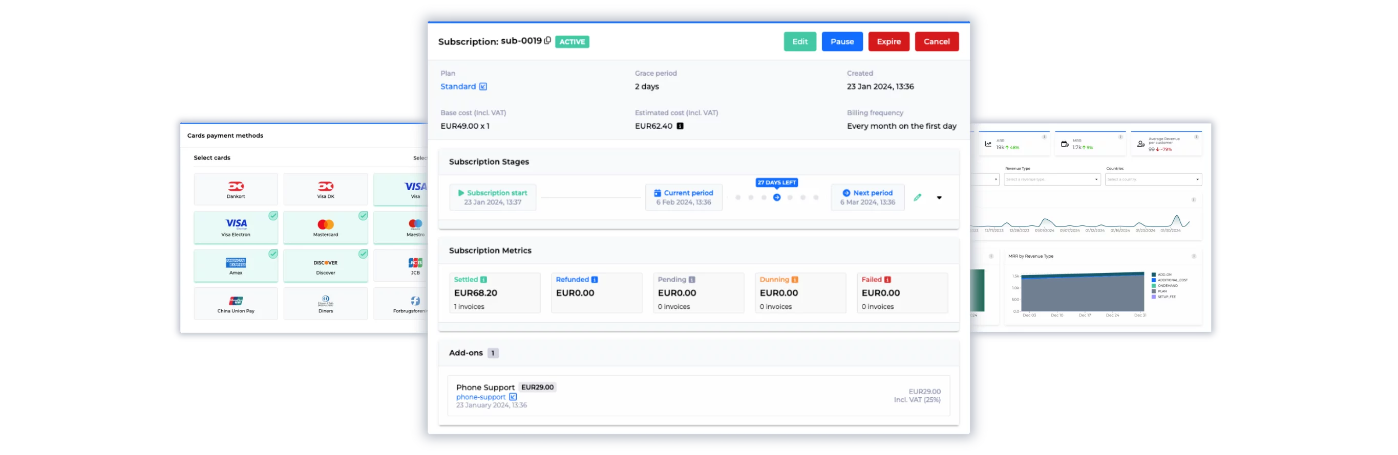 Frisbii screenshot: Frisbii billing platform