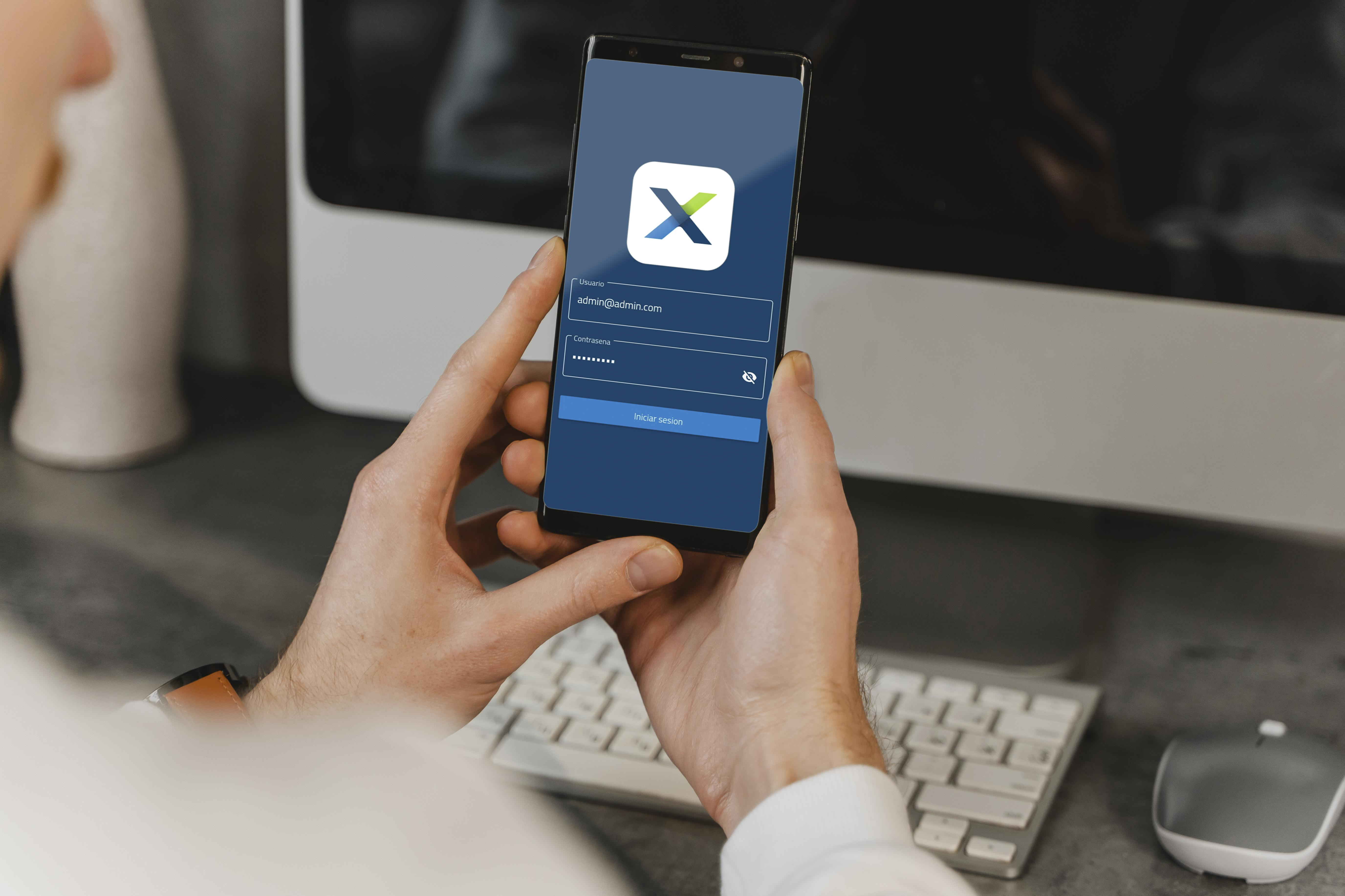 UXBI screenshot: Inicio de sesión aplicación