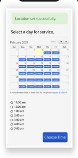 Routezilla screenshot: Routezilla calendar