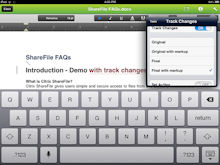 Citrix ShareFile Software - Rich mobile editing