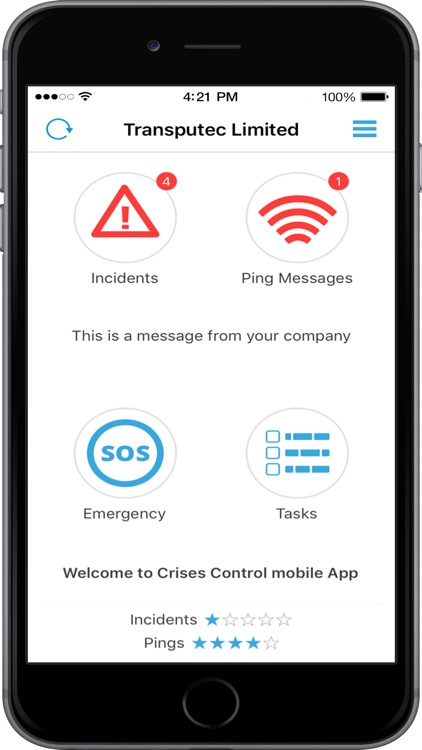 Crises Control mobile app