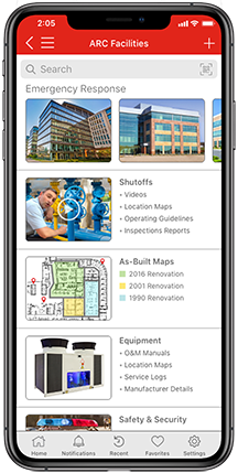 ARC Facilities screenshot: ARC Facilities emergency response