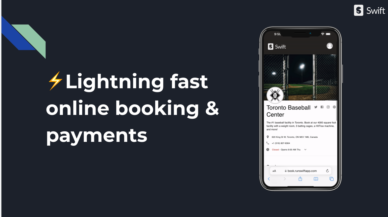 Lightning fast & mobile-friendly online bookings with Swift