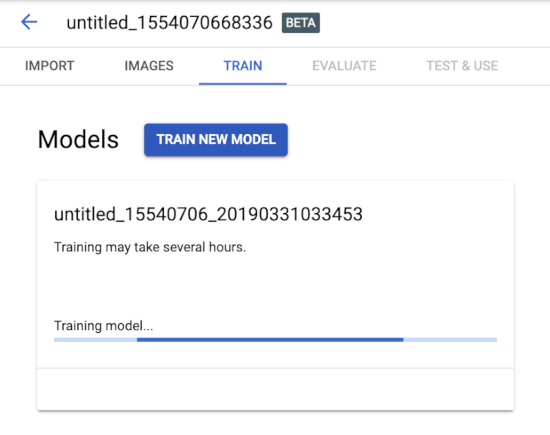 Google Cloud Vision API Software - Vision AI new model training